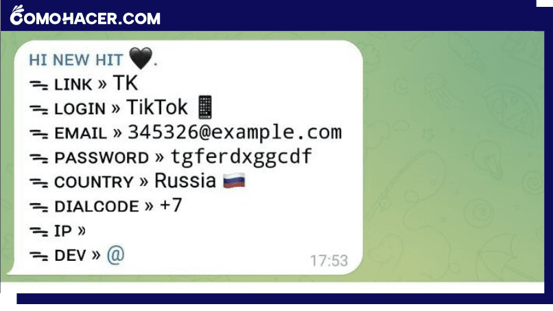Ejemplo de Phishing en Telegram