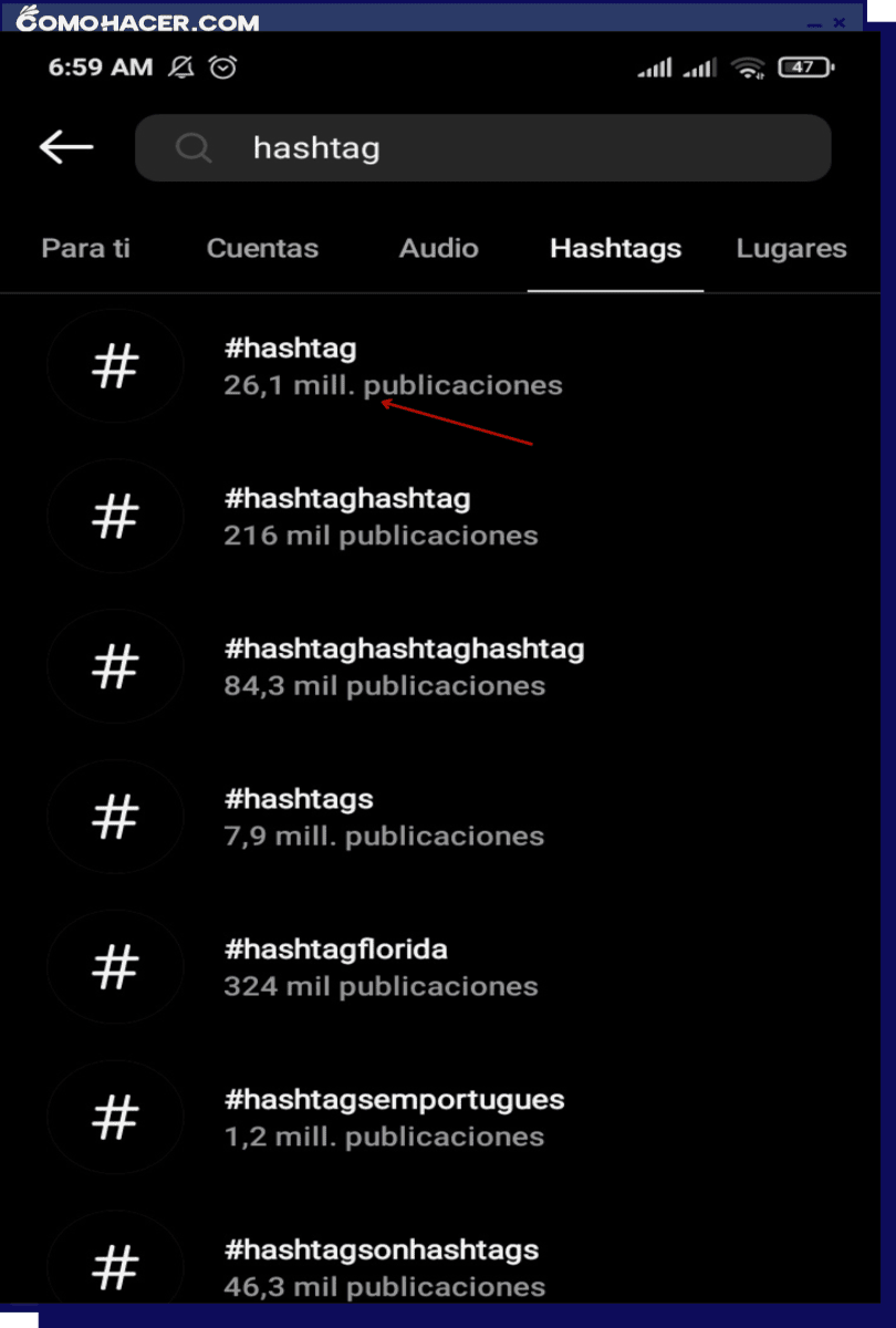 Hashtags importantes en Instagram